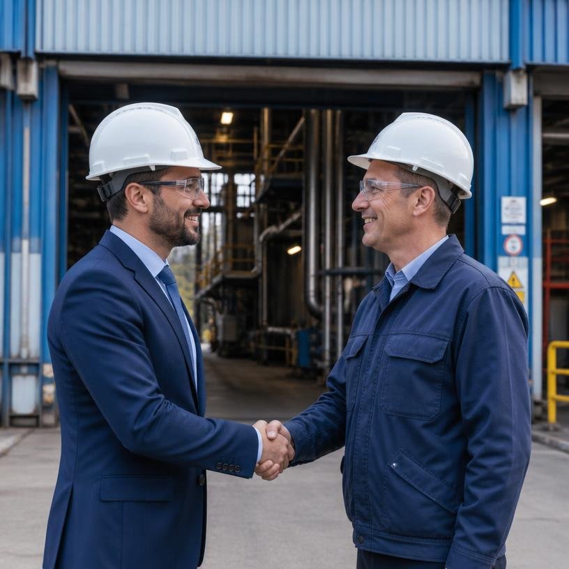 Consultor da Working em parceria com cliente industrial